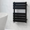 NRG Bathroom Flat Panel Heated Towel Rail Radiator Modern Central Heating Warmer Wall Mounted Ladder Rad 650×500mm Black