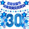 Luftballons 30. geburtstag mann deko blau,Geburtstagsdeko 30 jahre mann,Folienballon 30 Geburtstag Dekoration männer,deko 30. Geburtstag Mann Deko blau,geburtstags banner 30 geburtstag deko Mann