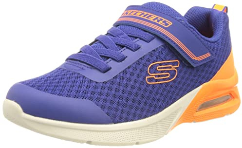 Skechers Mädchen Sneaker Sportschuhe, Royal Textile Orange Trim, 30 EU