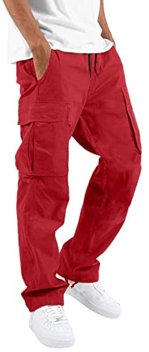 Herren Hose Lang Regular Fit Hose Skinny Jeans Strand Pumphose Stretch Straight Lange Sport Hose Jogger Cargo Pants Destroyed Hose Hose mit Taschen Schmale Passform