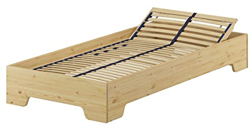 Erst-Holz®Bettrahmen Kastenbett Massivholzbett Kiefer 100 x 200 cmFederholzrahmen inkl.