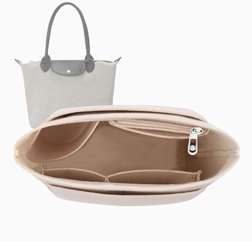 Lckaey Y012-beige-M Geldbörsen-Organizer für Taschen, mittelgroß