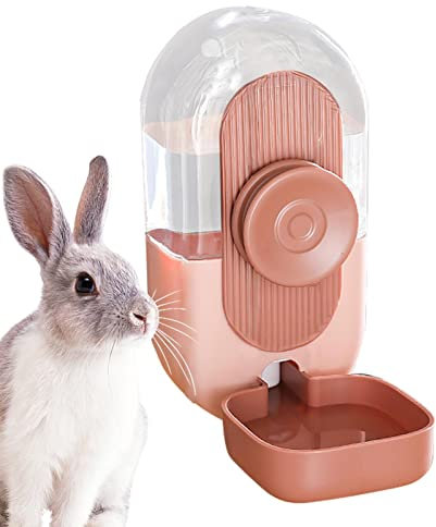 LIDCOM Distributeur d'eau Lapin, Distributeur d'eau Alimentaire Automatique Suspendu par gravité de 28 oz, Mangeoire à Eau Amovible sans Fuite pour Lapin Cochon d'Inde Furet Petit Animal