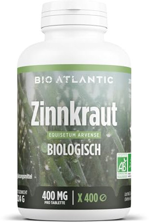 Bio Zinnkraut - Acker Schachtelhalm/Horsetail - 1200 mg pro Tag - 400 Tabletten | Premium Naturprodukt & Rein pflanzlich
