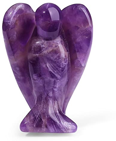 XIANNVXI Schutzengel Geschenk Amethyst Engel Figur Heilung Kristall Edelsteine Poliert Steine Statue Reiki Angel Schutzengel Figur