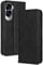 Topme Coque pour Honor 90 Lite 5G (6.7 inches) Etui Housse, Étui de Téléphone en Cuir avec Fente pour Carte Texturée élégante.Le Noir