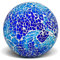 Yatinkim 1 Stück Blau Dekorative Kugeln für Schalen 8,5 cm Glaskugeln Dekor Mosaik Tafelaufsätze Kugel Globus Ornamente Golfrunde Vasenfüller Heim