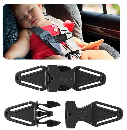 Anti Escape Car Seat Safety Clip Baby Harness Chest Clips, Baby Car Seat Straps Prevent Children/Kids Taking Their Arms Out of Child Car Seat/High Chairs/Strollers/Baby Reins(2 Pack)