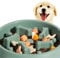 DERDOUT Slow Feed Dog Bowl Food Anti swelling, Anti swallowing, Healthy Diet Interaction, Non slip Feeder for Small and Medium Dogs Pet Bowl - Green