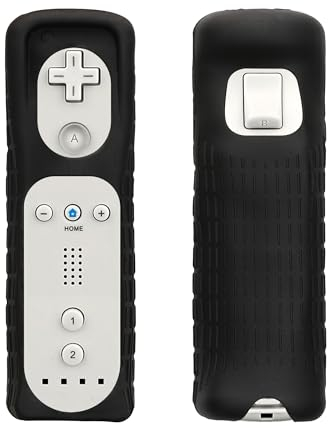 kwmobile Protector Mando Compatible con Nintendo Wii Remote Controller Funda Mando - Silicona Antideslizante - negro