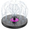 SZMP Fontaine Solaire 3.5W, Extérieur Flottante Pompe Bassin Solaire Pas de Batterie, 2025 Fontaine Solaire Verre avec 7 Buses & 4 Tiges Fixes pour Bain d'oiseaux Aquarium Jardin Fontaine (Noir)