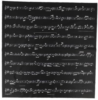 Putztuch für Instrumente aus Microfaser (30 x 30 cm) schwarz