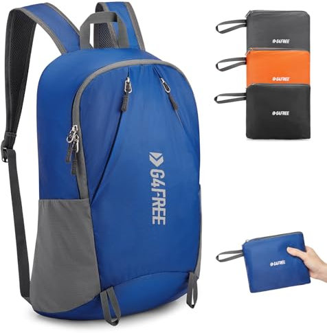 G4Free 24L faltbarer Rucksack, ultraleichter, verstaubarer Wanderrucksack, Reise-Tagesrucksack, Unisex, Wandern, Outdoor