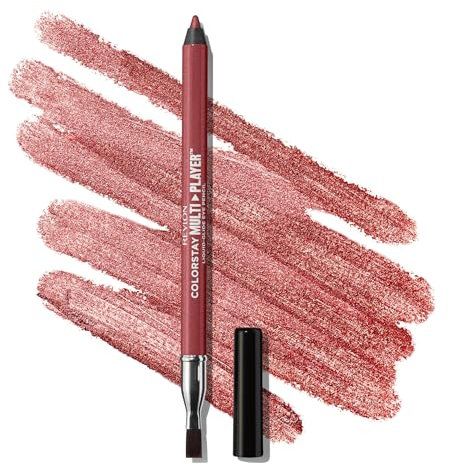 Revlon ColorStay Multiplayer Liquid-Glide Eye Pencil, Mehrzweck-Augenstift mit integriertem Blendpinsel, ultra-cremige Textur, wasserfest, wischfest, langer Halt, Queen of Hearts 406