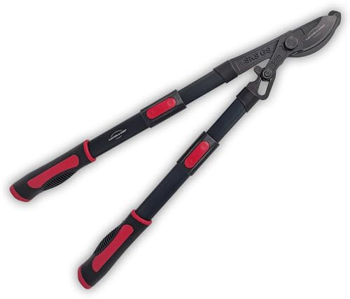 S.Kunde & Sohn – GS 220 Telekopastschere mit Direktübersetzung, Bypass Astschere, Baumschere, Heckenschere, Rostfreies Baumschnitt Werkzeug, Schneidekopf Ø40mm – ovale Teleskoparme 680–930mm