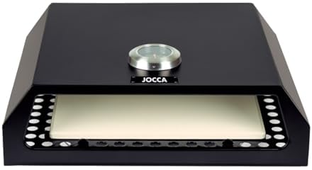 Jocca - Horno para Pizza Accesorio Barbacoa de Acero Inoxidable con Termometro y Piedra, Compatible con Barbacoas Carbon y Gas, Modelo 2373