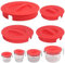 Silikon-Ersatzdeckel, passend für Pyrex 1 Tasse, 2 Tassen, 4 Tassen und 8 Tassen aus gehärtetem Glas, wiederverwendbar und lebensmittelecht, spülmaschinen- und mikrowellengeeignet (Tassen nicht im