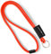 webbomb® Tubular Lanyard zweifarbiges Schlüsselband - rund weich und lang mit Sicherheitsverschluss und Schlüsselring als Schlüsselanhänger Key Chain für Ausweis Handy Schlüssel (rot)