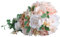 YIZITU Champagnerfarbener Seiden-Brautstrauß, stilvoller Champagner-Seidenblumenstrauß in Tropfenform, Brautstrauß für Braut, Hochzeitstag
