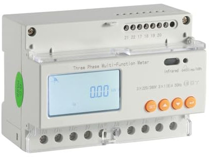 WESLNN Rs485 Modbus RTU CT 5A Input Smart Din Rail 3 Phase Ac Bidirectional Energy Meter For Solar PV System Monitoring power consumption