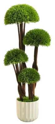 GSATREY Künstliche Pflanzen Groß, Kunstpflanze Groß Im Topf, Fake Pflanzen Plastik Pflanze Dekor, Perfekte Pflanzen Im Topf, Pflegeleichter Kunstbaum, Für Drinnen Und Draußen Haus Büro(90cm/35.4in)