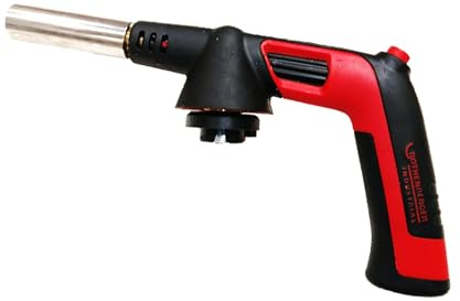 ROTHENBERGER Industrial RS 220 Brenner Aufsatz (einzeln) | Piezo Zündung | 180-360 °C Drehung/Über Kopf Betrieb möglich | Lötbrenner | Gasbrenner für RoButan Bajonett Gaskartusche 1500004681