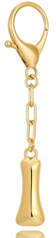 LILIE&WHITE Porte Clé Personnalisé Lettre I Femme Or – Acier Inoxydable Antiallergique, Bijou Fait Main Élégant, Cadeau Chic Personnalisé pour Clés ou Sac