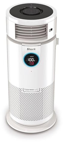 Shark 3 en 1 purificador de aire Clean Sense, calentador y ventilador, filtro HEPA, 500 pies cuadrados, oscilante, captura el 99.98% de las partículas para aire limpio, polvo, humo y alérgenos,