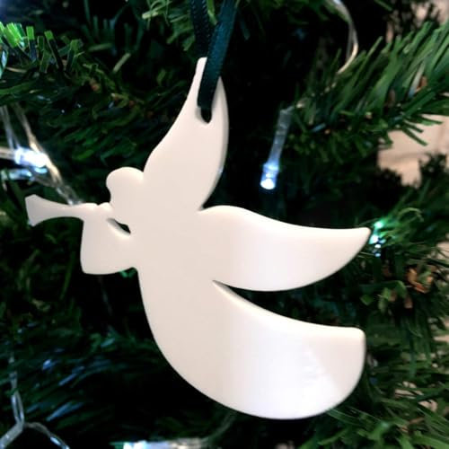 Weihnachtsbaumschmuck Trompetender Engel, groß, 14 cm, 4 Stück