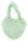 Vhersily Umhängetasche Damen Retro Fluffy Women Soft Fuzzy Plush Top Handle Purse, grün, Einheitsgröße