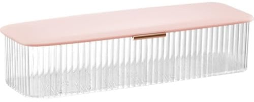 JZLEJC 8-Compartment Clear Plastic Organizer Box with Lid, Dustproof Small Parts Organizer for Contact Lens, Cables, Cosmetics, Beads