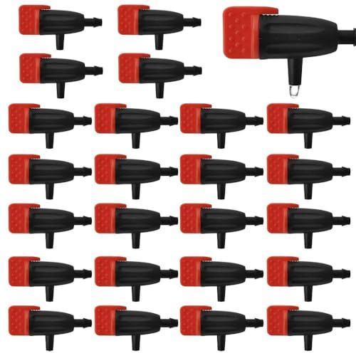 30 Stück Bewässerung Tropfer, Einstellbare Sprinklerköpfe Düsen Micro Drip Bewässerungssystem Zubehör für 4/7mm Schlauch