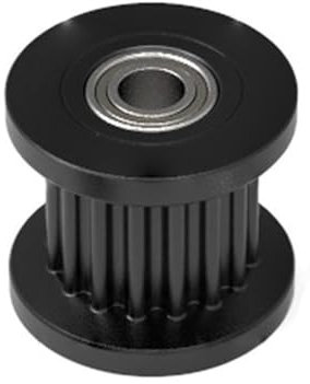 Rimmean 2 stücke GT2 Umlenkrolle for 3D Drucker Teile Aluminium 2GT Timing Pulley 16 20 Zahn Schwarz Riemenscheiben Bohrung 3mm 5mm Breite 6 10(16T W6 B3 with T)