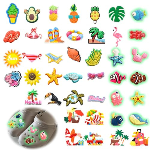Charmes pour Chaussures, Charms pour Sabots DIY, Accessoires Sandales | Pins pour Sandales de Jardin - Accessoires et Décoration pour Chaussures - Décorations Plage Pour Femme Homme