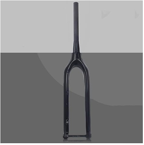 HSIRYAOHD MTB DH Federgabel26/27.5/73 Fourche rigide en fibre de carbone pour VTT Essieu traversant 15 x 100 mm sans filetage Ultralight Fourche avant de VTT Tube conique Frein à disque 1-1/8