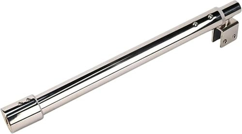 Barra de soporte para mampara de ducha de acero inoxidable, ajustable 600 mm a 800 mm, 19 mm, compatible con cristal de 8 mm a 12 mm, brazo soporte mampara (Cabeza plana, 600-800mm)