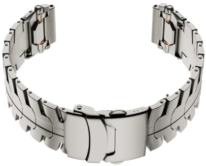 MUXUMAO Uhrenarmband aus Edelstahl und Titan mit Schnellverschluss, universell einsetzbar, Faltschließe, Ersatzarmband for Herren, 20 mm/22 mm
