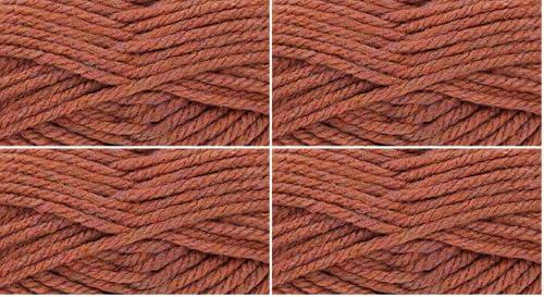 King Cole Big Value Super Chunky Knitting Wool/Yarn (Bronze 3399) (Pack of 4)