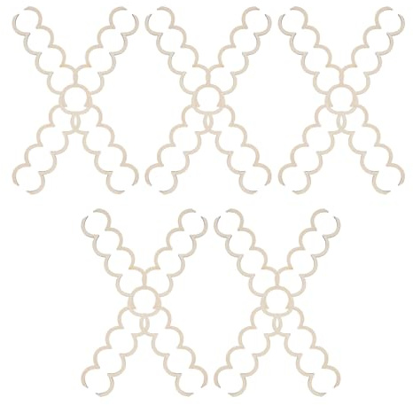 TEHAUX 20pcs Wavy Wooden Strip Border Unfinished Decorative Trim for Kitchen Cabinet Door Edge Wall Panel DIY Craft Furniture Wood Trim Molding