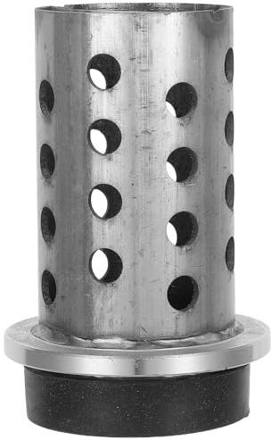 OSOLADY Pallone di Fusione Perforato in Acciaio Inox - Pallone sottovuoto 6x3 per Fusione di Gioielli - Strumento per a Cera persa con Base in Gomma, flangiato Rotondo