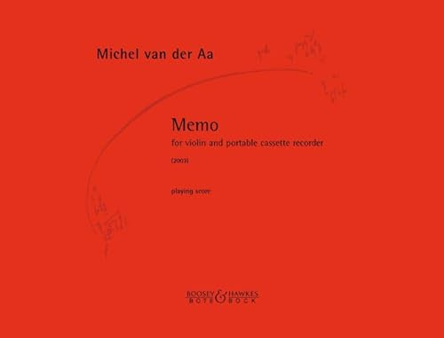 memo: Violine mit tragbarem Kassettenrekorder. Spielpartitur.