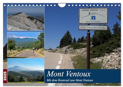 Mit dem Rennrad zum Mont Ventoux (Wandkalender 2025 DIN A4 quer), CALVENDO Monatskalender