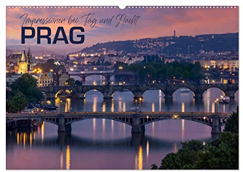 PRAG Impressionen bei Tag und Nacht (Wandkalender 2026 DIN A2 quer), CALVENDO Monatskalender: Einzigartiges historisches Stadtherz (CALVENDO Orte)
