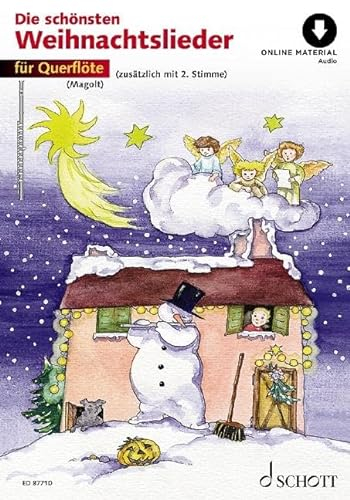Die schönsten Weihnachtslieder: sehr leicht bearbeitet. 1-2 Flöten. Ausgabe inkl. Play-Along.
