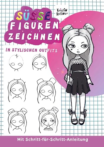 Süße Figuren zeichnen in stylischen Outfits: Mit Schritt-für-Schritt-Anleitung