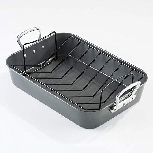 Pro Worx - Fuente para el Horno (Antiadherente), Rejilla con Forma de V