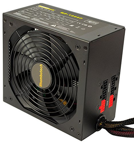Rhombutech® 1000 Watt ATX Netzteil - Gaming - Saving Power - Kabelmanagement - Aktiv PFC - 140mm kugelgelagerter Lüfter