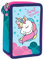 Unicorn Einhorn Pferd Pony Horses 44 x Teile 3-Stock Dreistöckige FEDERTASCHE FEDERMAPPE + Sticker von Kids4shop Federmäppchen gefüllt