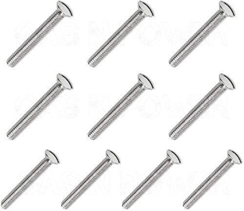 M3.5 x 30mm Long Electrical Machine Screws for Light Switch Plug Socket - 10
