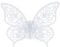 Dokpav 50 Stück Schmetterling Papier Serviettenring für Hochzeit, Taufe, Kommunion, Graduierung, Geburtstag, Weihnachten, bankett Party Tischdekoration (Weiß)
